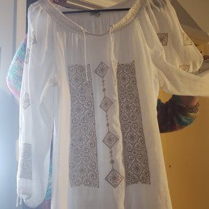 Traditional romanian handmade summer blouse